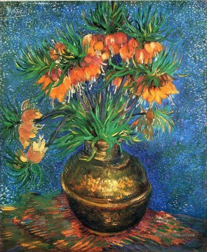 Fritillaires dans un vase de cuivre Vincent van Gogh Peinture à l'huile